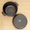 Mino Ware - Shikisai - Pottery ONLINE - Ceramic Rice Container, 2-cup Capacity, Black Matte, Microwave and Direct Heat Safe, Banko Ware