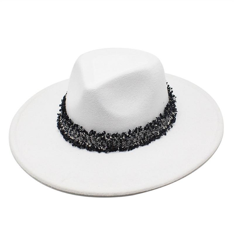 Style Wool Felt Hat With Large Brim For Men Women Winter Autumn Casual Outdoor Wear