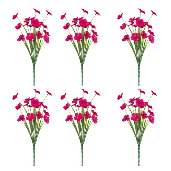 Artificial Flowers Adjustable Height Fade-Resistant Handmade Realistic Silk Petals No Watering Sunlight Floral Display Arrangement