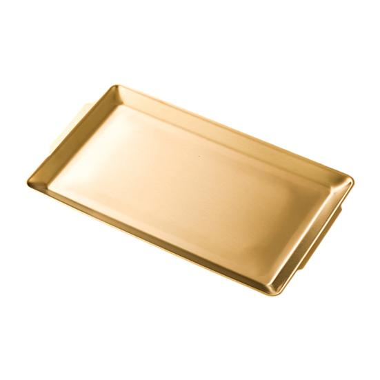 Stainless Steel BBQ Serving Tray Heavy Duty Rectangular Serving Platter with Handles Dishwasher Safe