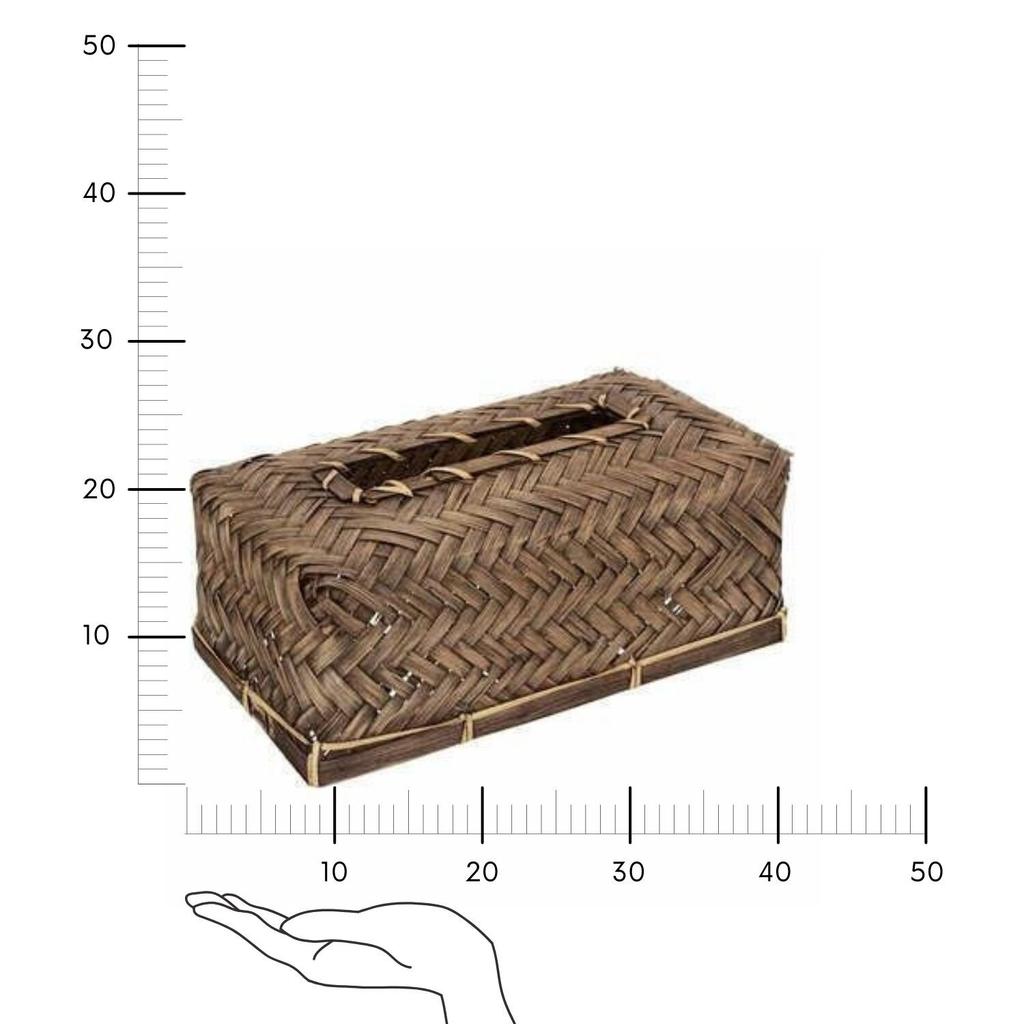 Bamboo Woven Tissue Box Rustic