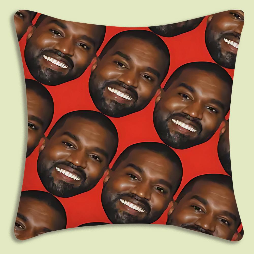 Funny Kanye West Meme Pillow Covers Cartoon Sofa Decorative Home Double-Sided Printing Short Plush Cute Cushion Cover