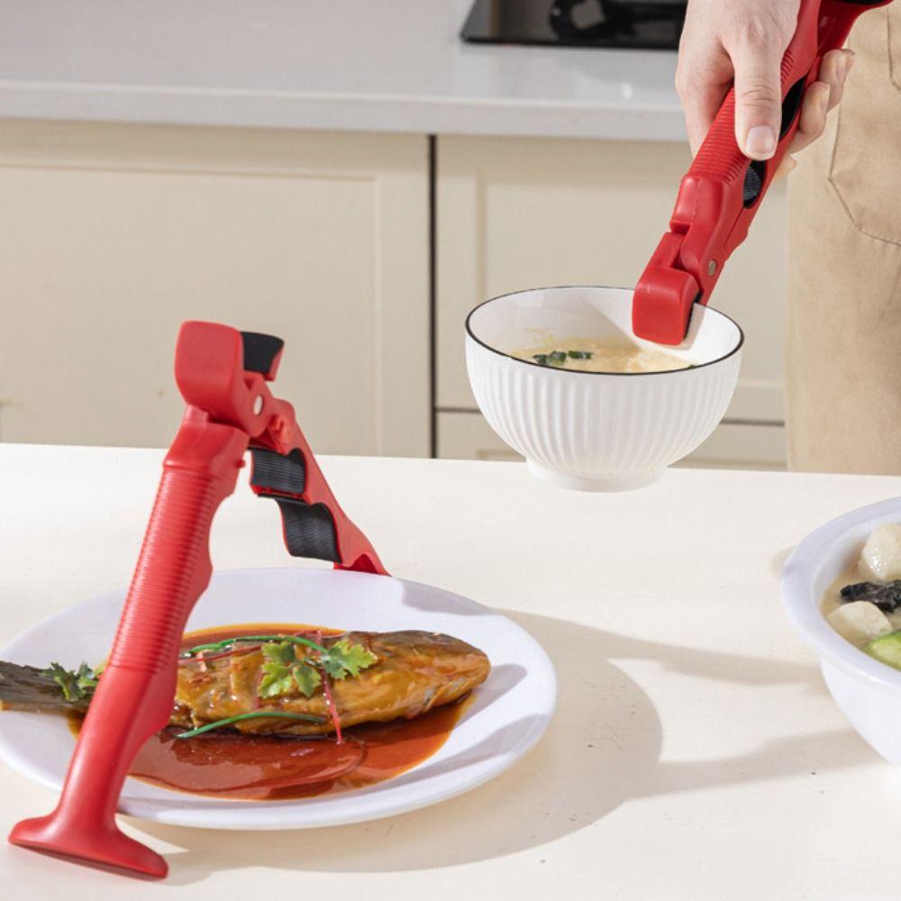 3in1 Anti-hot Bowl Plate Clips Silicone Handle Bottle Opener Portable Hot Bowl Gripper  Kitchen Use