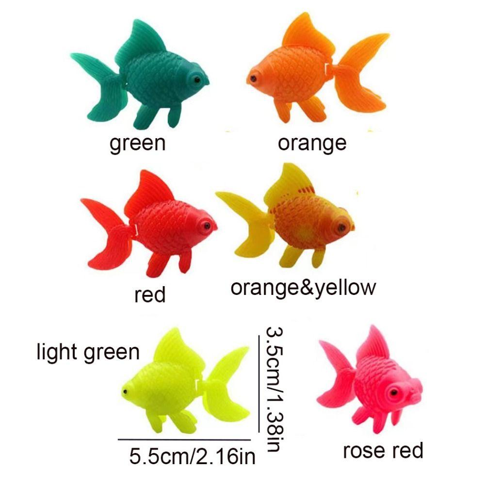 10pcs Decorative Realistic Goldfish Lifelike Moving Goldfish Plastic Gold Fish   Aquarium