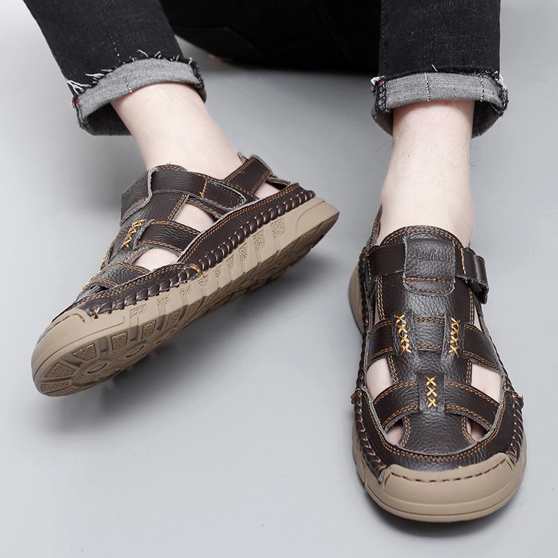 Fashion Men's Summer Roman Sandals Comfortable Work Shoes Platform Hollow Breathable Platform Outdoor Walking Shoes Hot Selling 38-46