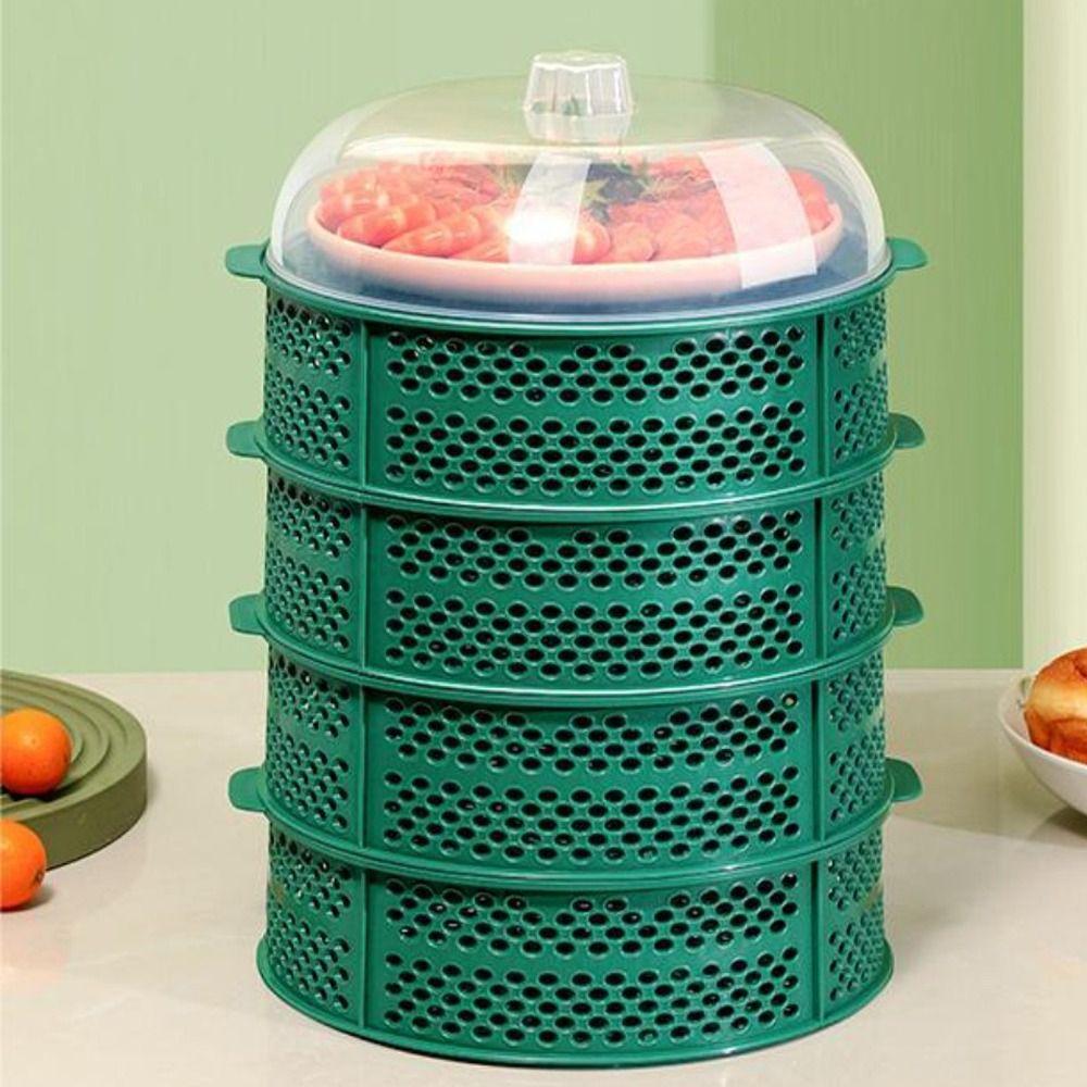 Plastic Dish Cover Stackable Food Protection Box Household Multilayer Vegetable Cover  Leftover