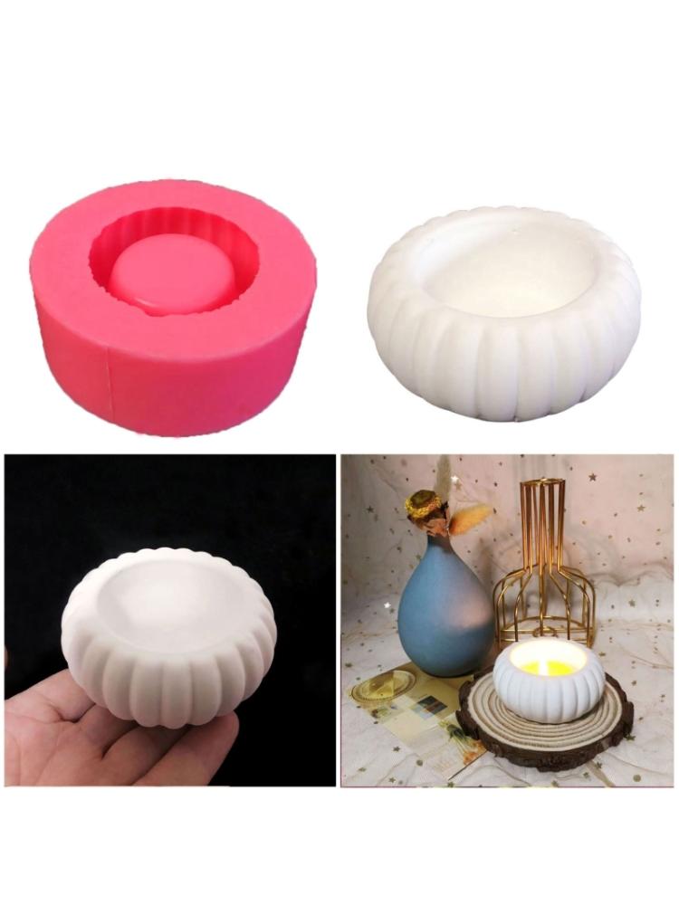3D Candlestick Silicone Mold Candle Base Shaped Molds Candle Holder Making Mould Versatile Tabletop Decoration Moulds