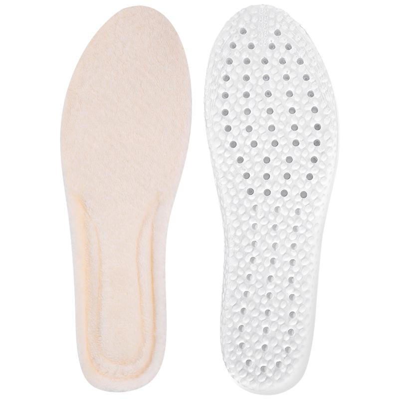 4pair Warm Insoles Piled Thickened High Elastic Shock-absorbing Hair Men's and Women's Sports Stepping Sweat-absorbing  Insoles