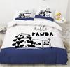 Cartoon Cute Panda Duvet Cover 3D Printed Bedding Set Children Gift Girls Single Large King Size 3-Piece Set with 2 Pillowcases