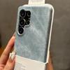 Cowboy Jeans Stoff Rüstung Rahmenloses Case Für Samsung S25 S24 S23 S22 Ultra Hülle Candy Denim Schutz Hülle Harte Handyhülle