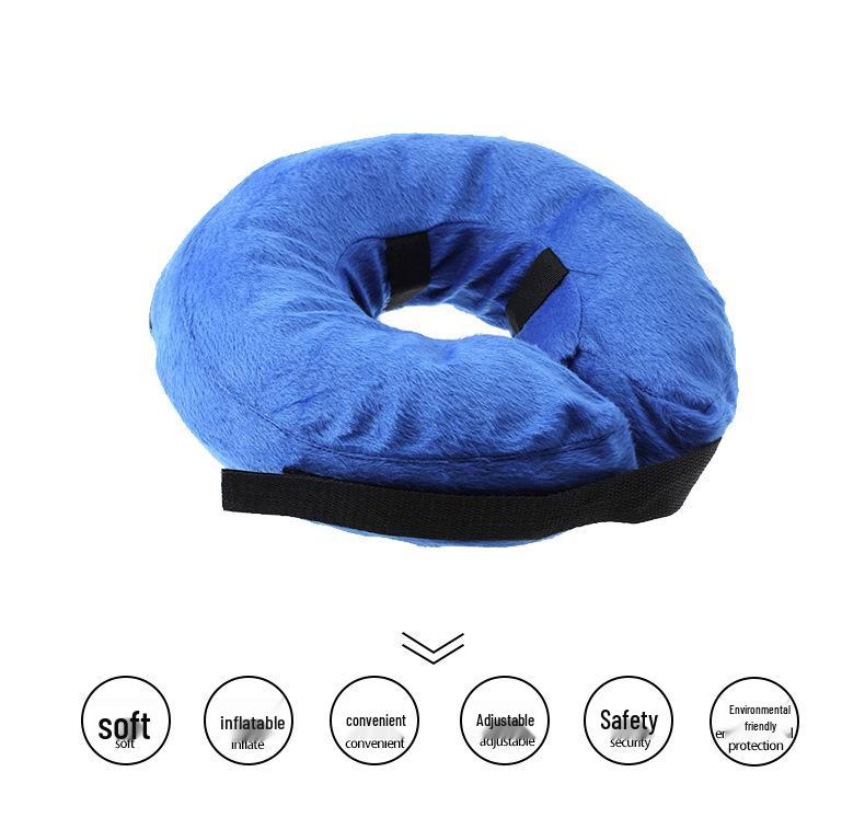 Pet PVC Inflatable Anti-Bite Elizabeth Neck Collar for Cats and Dogs