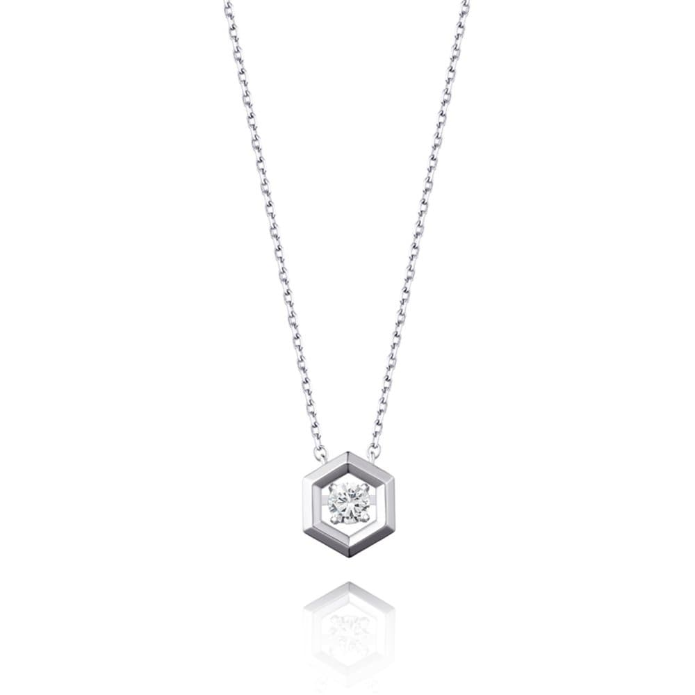 [Stonehenge]] Connection Silver Dancing Stone Necklace N0149