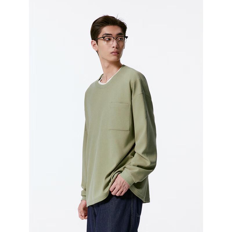 GXG Men's 2024 Basic Crew Neck Long Sleeve T-Shirt