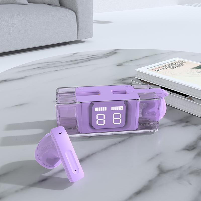 VAORLO Bluetooth 5.2 sluchátka s digitálním displejem Bezdrátová sluchátka s potlačením hluku IPX5 vodotěsná sluchátka do uší pro sport s HD mikrofonem
