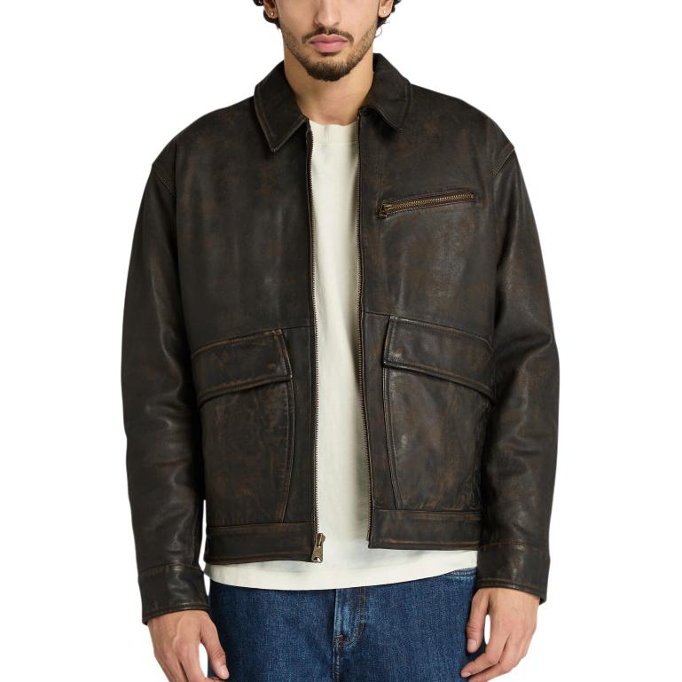 Timberland Strafford Zip-Up Versatile Leather Jacket Men jackets A44RP-J55