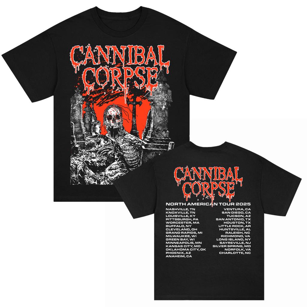 Heavy Metal Rock Printed Short Sleeve Retro Cotton T-Shirt Crew Neck Casual Loose Top Unisex T-Shirt Fashion Street Clothing