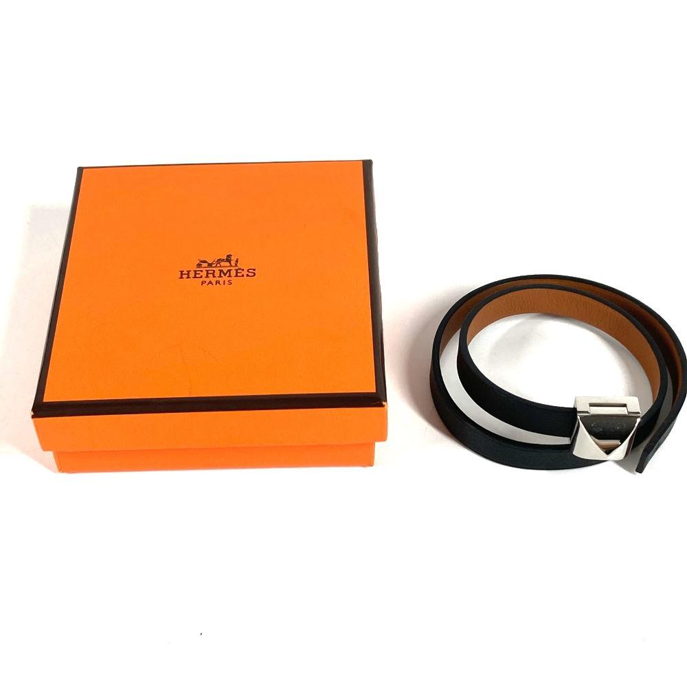 HERMES Medor Infini Double Tour Bracelet Accessory Double Bracelet Leather Black