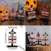 Cute Halloween Wooden Plaque Decoration For Table Pumpkin Skeleton Ghost
