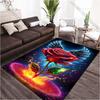 Roses and Angel Wings Printed Carpet for Living Room Bedroom Bedside Bathroom Floor Mat Area Rugged Sofa Mat Home Decor