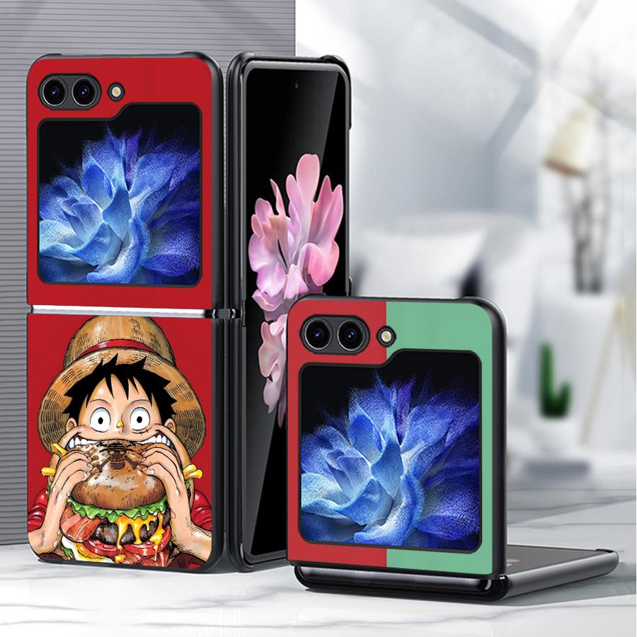 Hard Phone Cover Case for Samsung Galaxy ZFlip4 ZFlip3 ZFlip7 FE Z Flip 7 6 5 4 3 ZFlip6 ZFlip5 One Piece Cool Luffy Ace