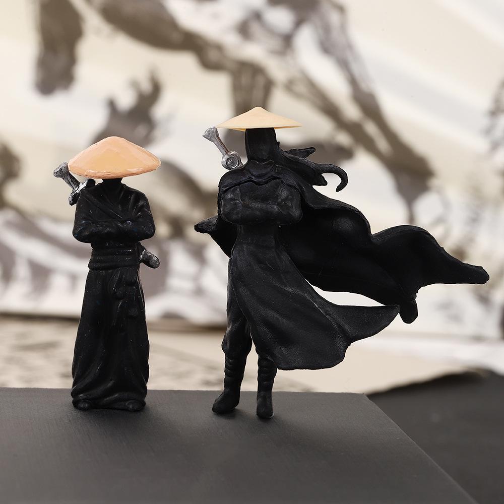 Jianghu Ancient Style Knight PVC Martial Arts Swordsman Desktop Ornament