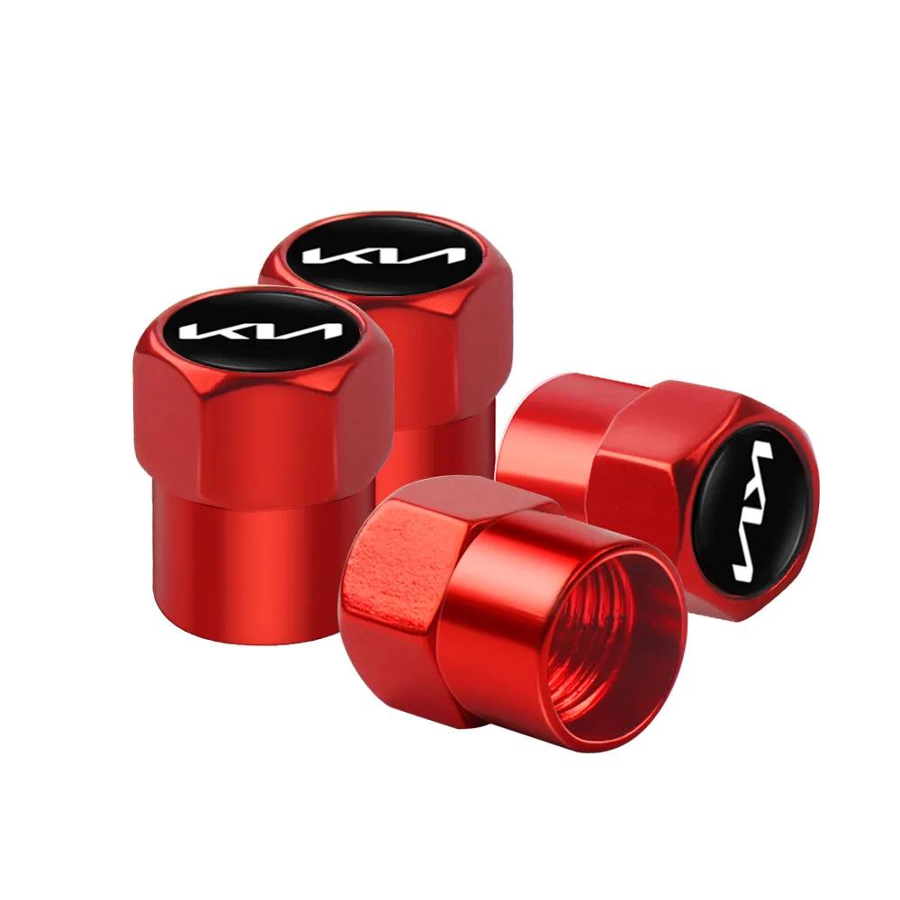 AADU1 4pcs Car Wheel Tires Valves Tyre Stem Caps For Kia Picanto Soul Rio Sportage Niro Morning Ceed Cerato