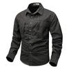 Men's 26 Styles Long-Sleeve Military Cotton Workwear Shirt