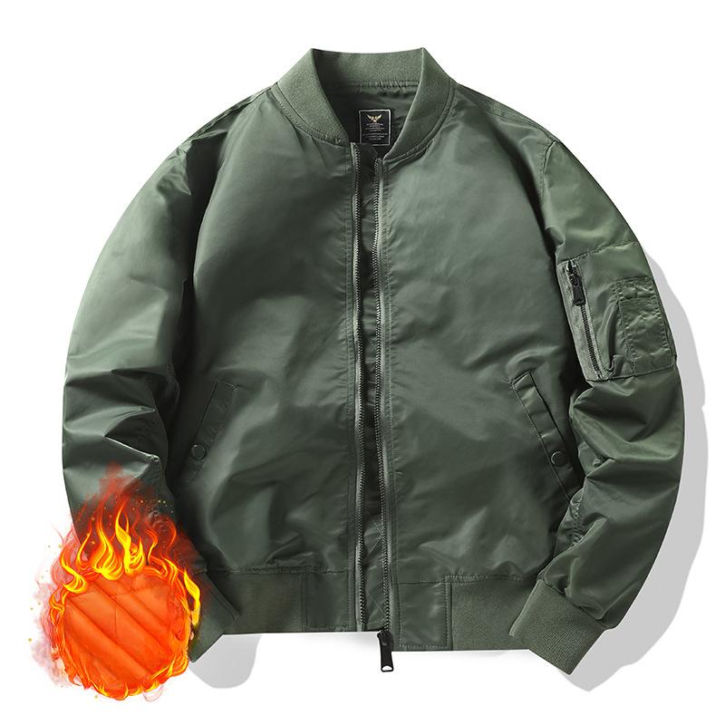 Capispalla Autunno Inverno Giacca Bomber Giacca da Aviatore da Uomo