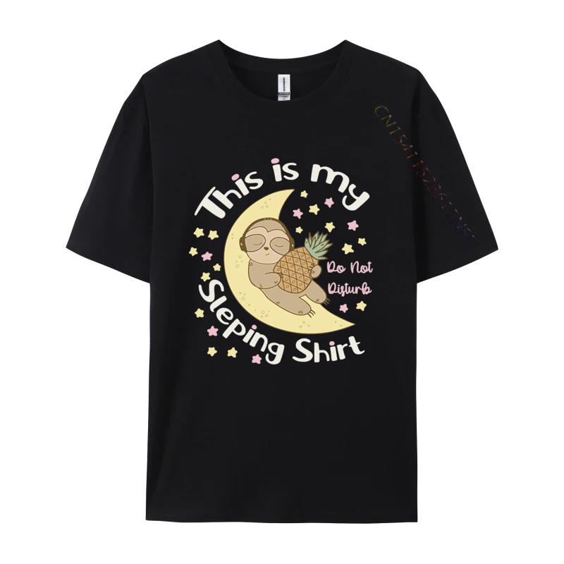 This Is My Sleeping Sleepy Sloth Moon T Shirts Men Harajuku T Shirt Cotton Oversized Unique Tees Tops Fast Shipping