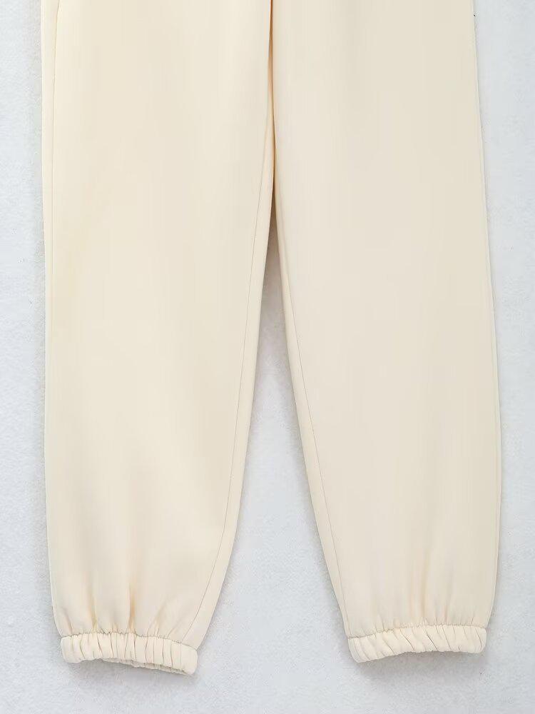 2024 Women's Embroidered Hooded Sweatshirt & High-Waist Joggers Set, Plus Size, Loose Fit