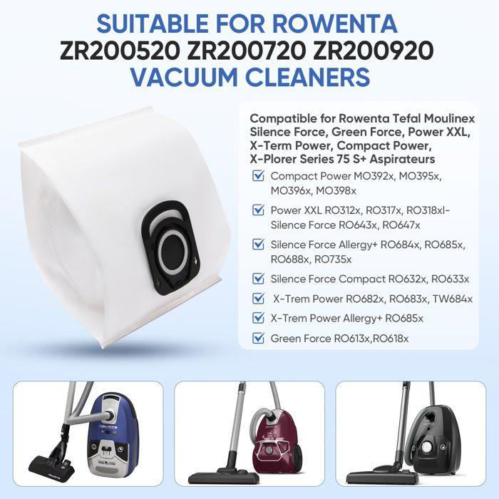 Sac aspirateur - BIHARNT - ZR200520 ZR200720 ZR200920 - 15 sacs - 4,1 L - Compatible Rowenta