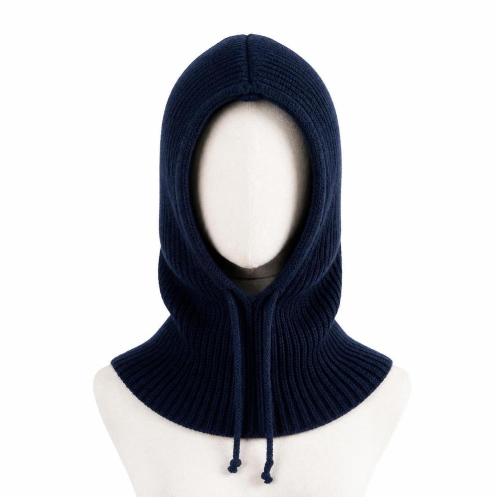 Hooded Balaclava Hat Drawstring Dual-Purpose Pullover Cap Head Hooded Hat  Winter Outdoor