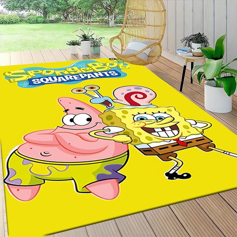 Spongebob Friends Adventure Carpet Rug Soft Washable Antislip Home Living Room Sofa Mats Personalized Christmas Rug
