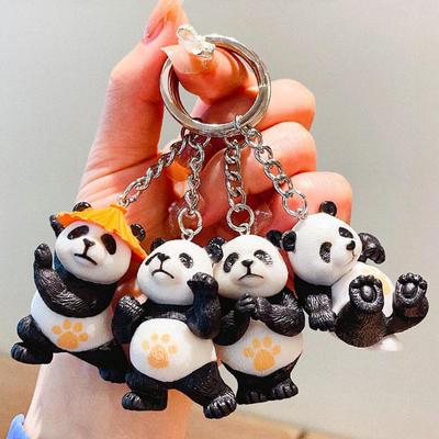Çizgi Film Panda Anahtarlık Kolye  Sevimli Panda Kolye Anahtarlık Zarif Çok Yönlü Sırt Çantası Dekorasyon Aksesuarları Hediyeler