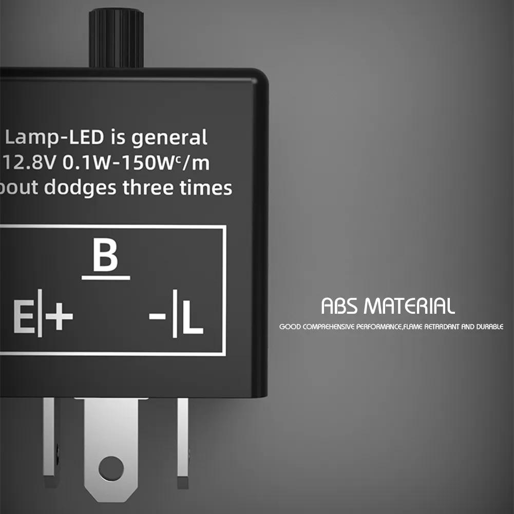 12v 3 Pin Adjustable LED Flasher Relay Motorcycle Turn Signal Lights LED Flashing Converter Tool Electronics Regulator Kit
