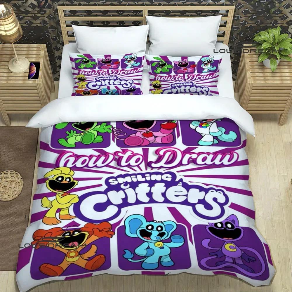Set Biancheria da Letto Cartoni Animati Creature Sorridenti set squisito di biancheria da letto copripiumino set piumone set letto regalo di compleanno di lusso