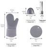 Chuyi Qi Silicone Heat-Resistant Baking Mitts & Clips Set