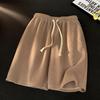 Summer Sports Shorts Women's High Waist Drawstring Loose Casual Straight Wide Leg Five-point Pants