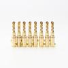 24K Gold Speaker High Connection Stable Speaker Audio KawakiBanana Plugs, 8-Pack, Plated, Plugs, Screw-Type, Strength, Transmission, Wiring, DIY,