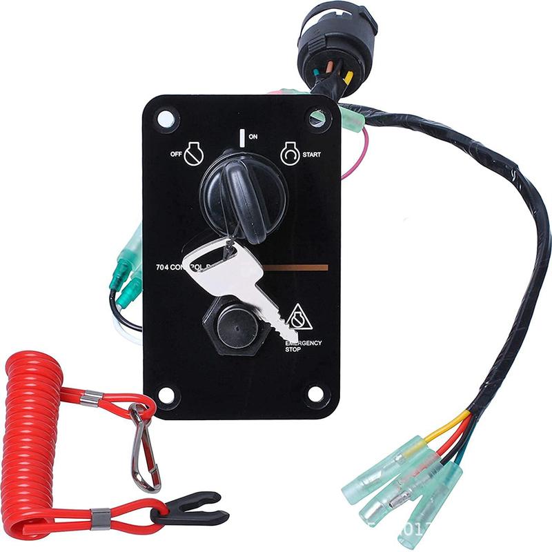 Switch Panel Outboard Single Engine Key Switch Panel Assembly On-Off-Start 704 Control Box for Yamaha Outboard Yacht