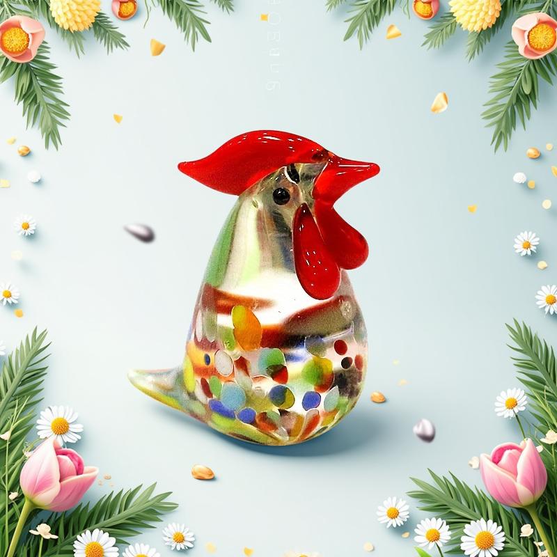 Easter Decor Kawaii Glass Chick Ornaments Cute Animal Mini Figurine for Diy Fairy Garden Dollhouse Home Desk Decoration Supplies