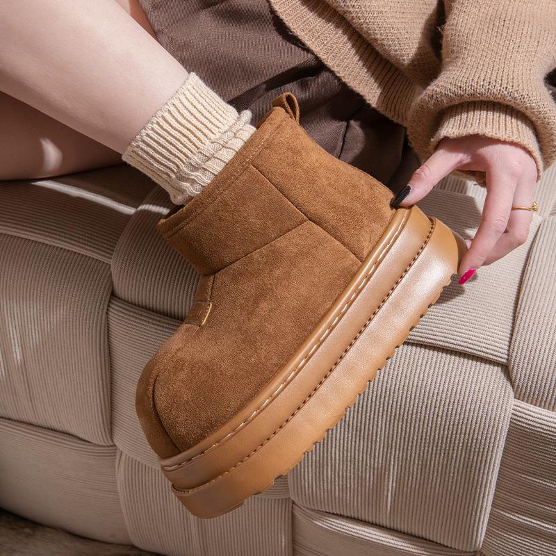 Women's Boots 2025 Winter New Women Shoes Thickened Warm Increased Height Cotton Shoes Outdoor Anti slip Fashionable Snow Boots