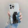 Kitten Cat & Flowers Cute Animals Artistic Laser Phone Case for iPhone 15 14 Pro Max Plus 16 11 12 13 Mini Pro Max Back Coves