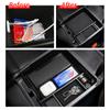 For Ford Ranger (Only Fit E-brake Version) 2024 2025 Armrest Storage Box Car Tray Organizers Accessories Tidying Black