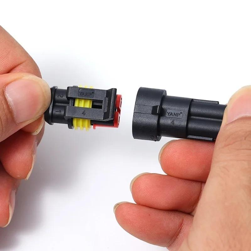 10 Pairs 2Pin Way Wire Harness Waterproof Electrical Auto Connector Male Female Car Plug Connector for Car Motorcycle Truck