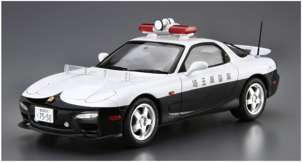 Aoshima Bunka Kyozai Scale The Model Car Series SP Mazda FD3S Radar Patrol Car 1998 Plastic Model 1/24 RX-7