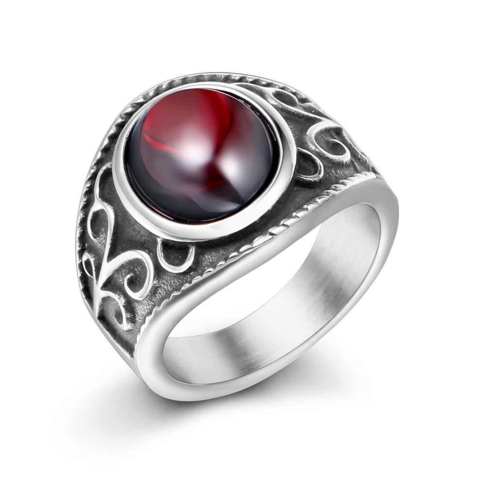 2026 Magic Pomegranate Ruby Ring Temperament Men's Fashion Trend Ring