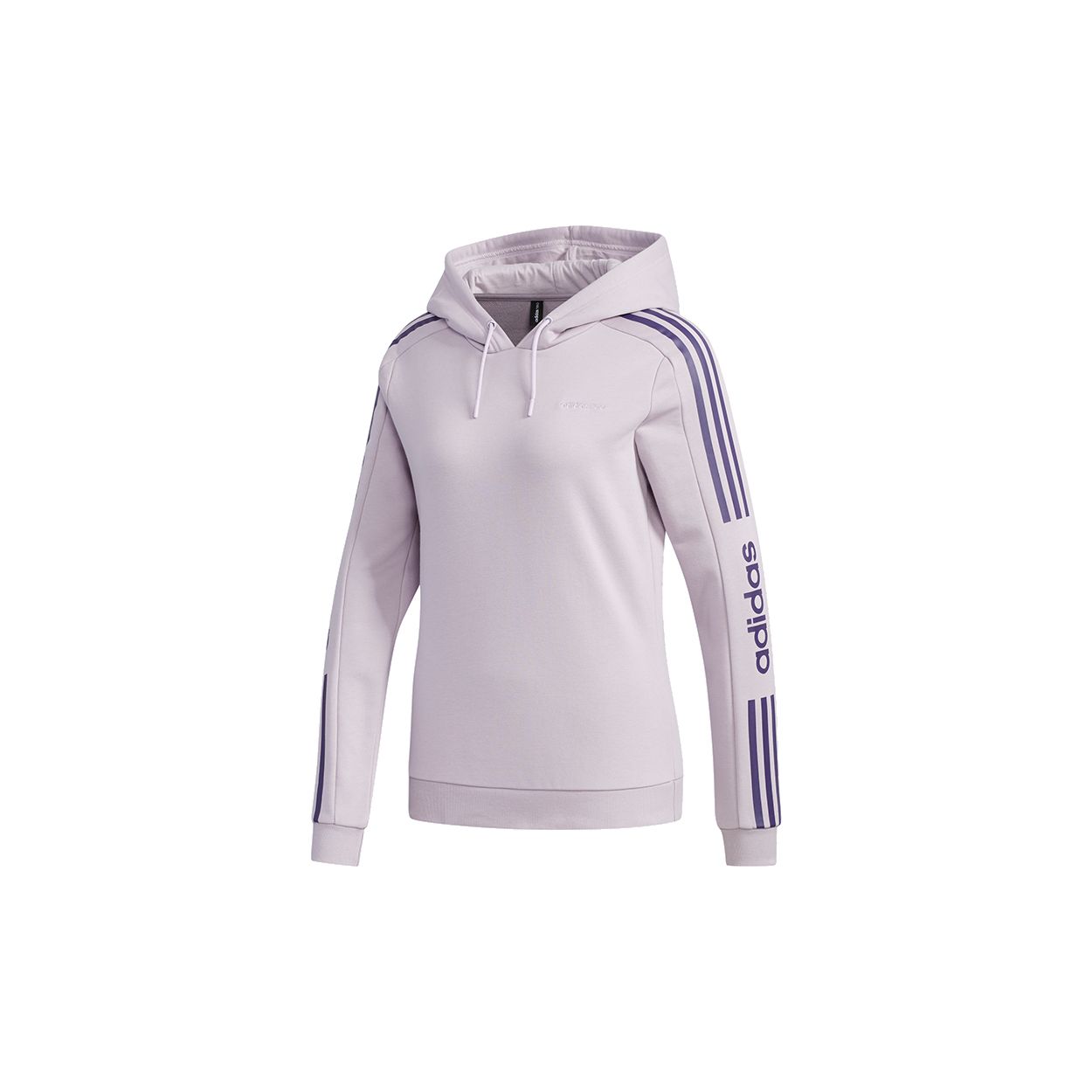 

Adidas Neo Base Sweatshirt Hoodie With Letter Print Women Tops Purple Pink GC9907 M