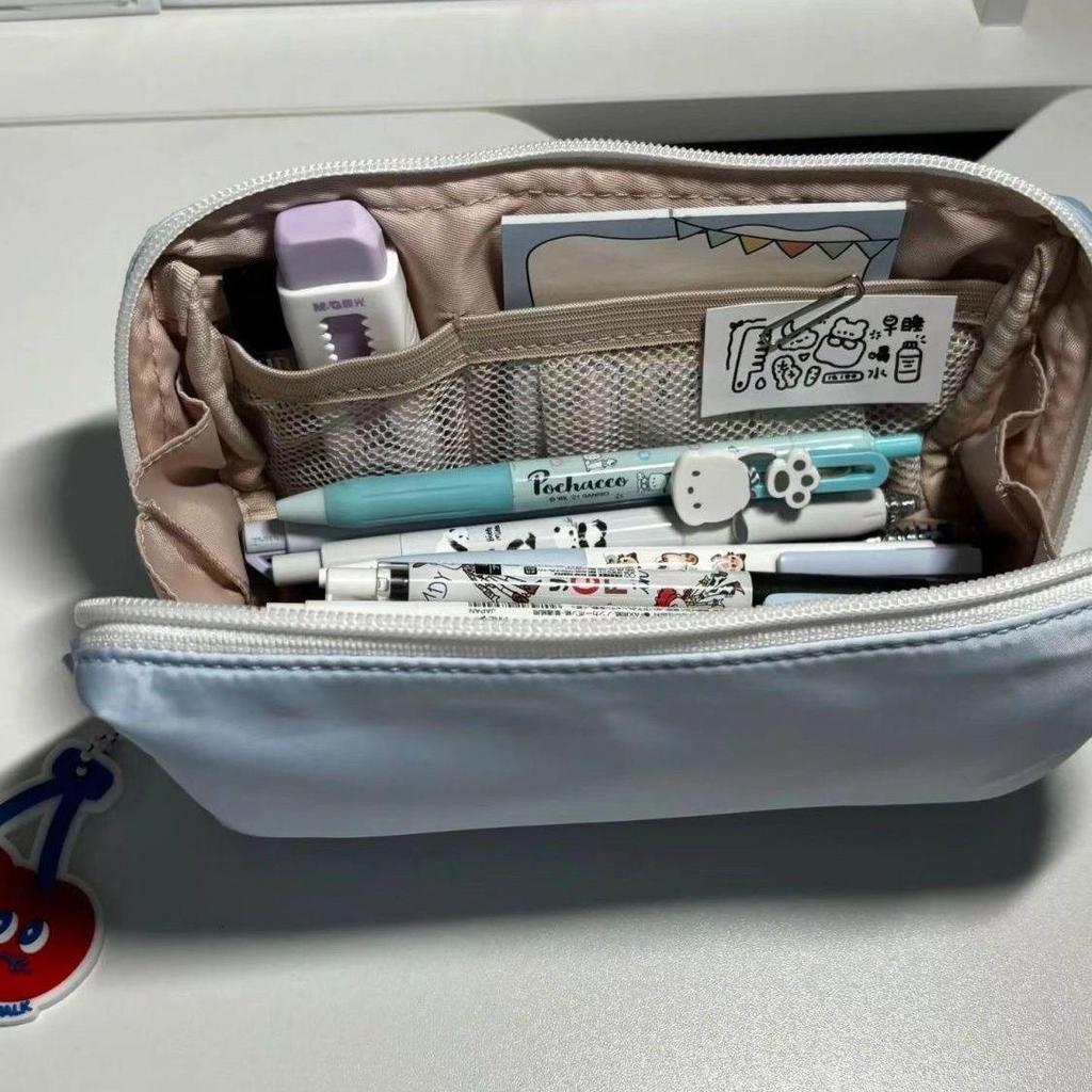 Xiaohongshu-Style Milk Blue High-Capacity Pencil Case: Durable, Stylish, and Student-Friendly
