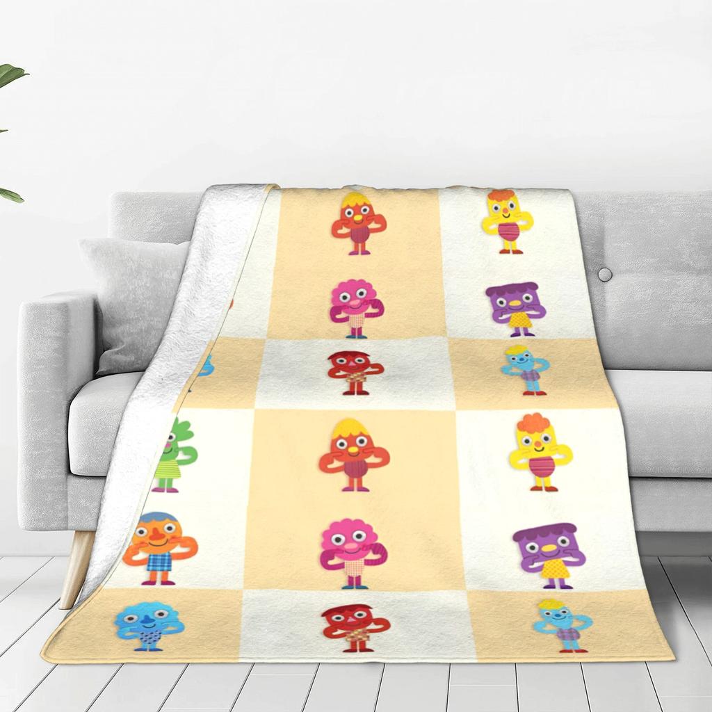 Noodle & Pals Micro Super Simple Flannel Blankets Nursery Rhymes Songs Funny Throw Blanket Home 200x150cm Rug Piece Ultra-Soft